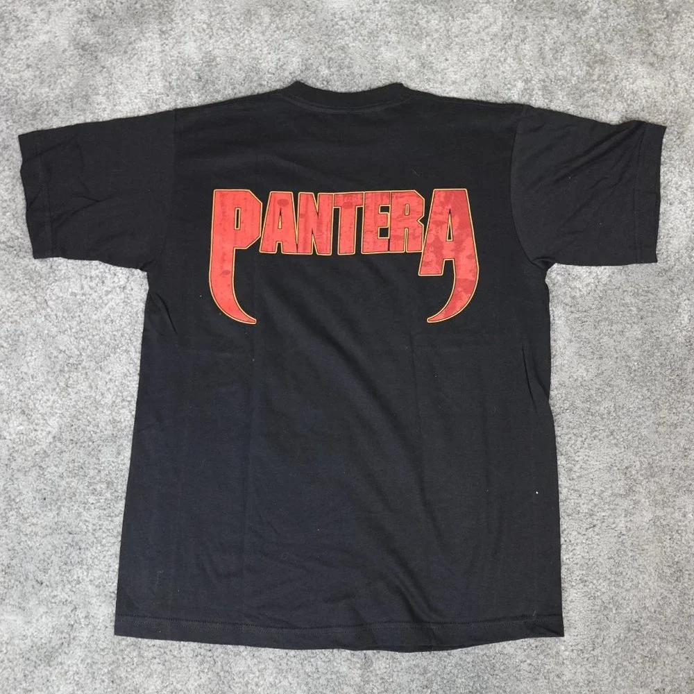 Vintage Pantera Shirt Mens Medium 2001 Metal Band Black Concert Tee T-Shirt - Picture 7 of 8